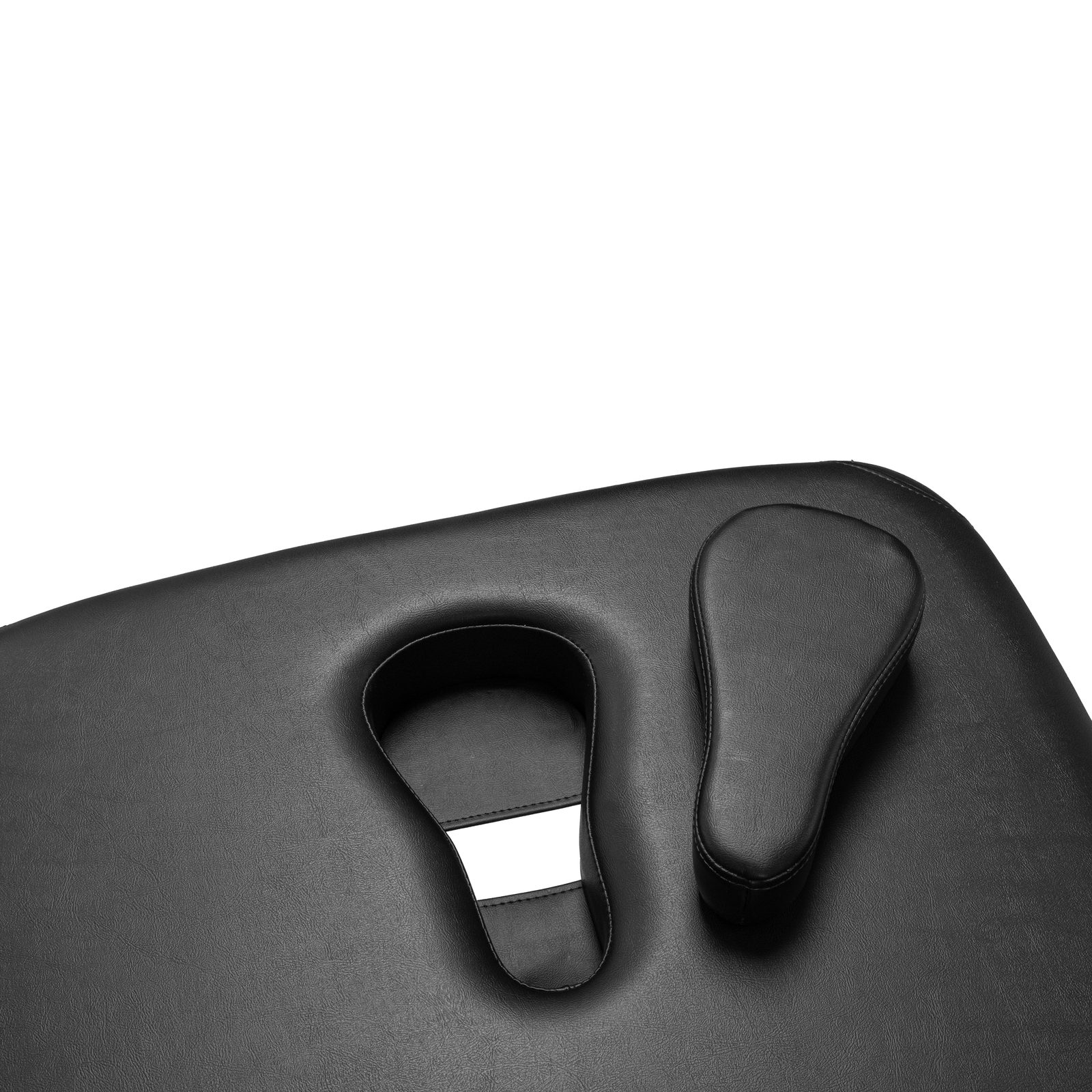 Detail of the contoured face cutout upholstery