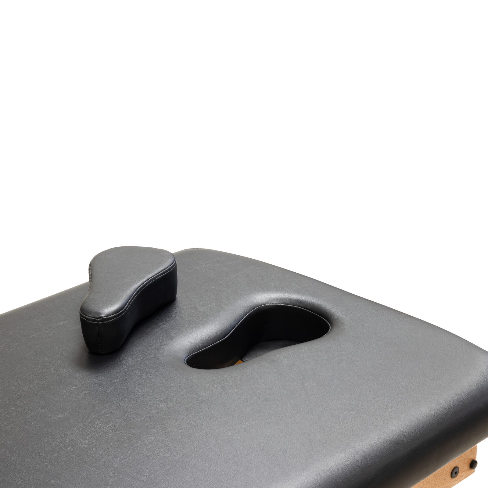 Face cradle cutout with removable cushion plug